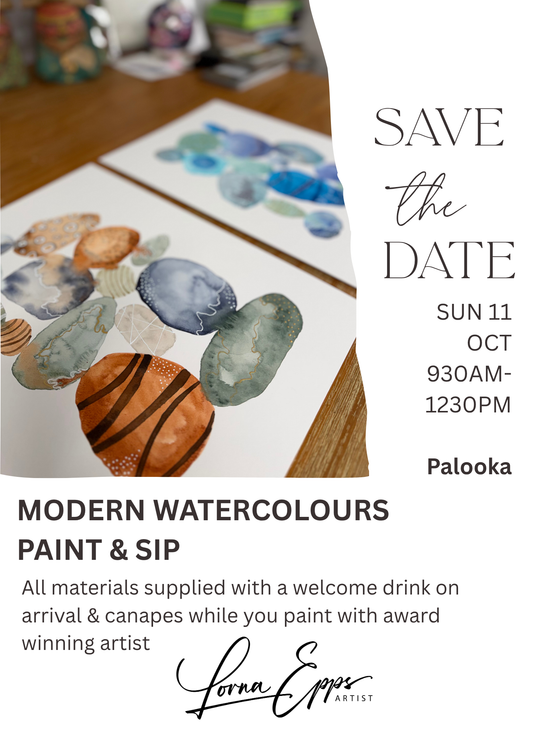 Modern Watercolours Paint & Sip Workshop