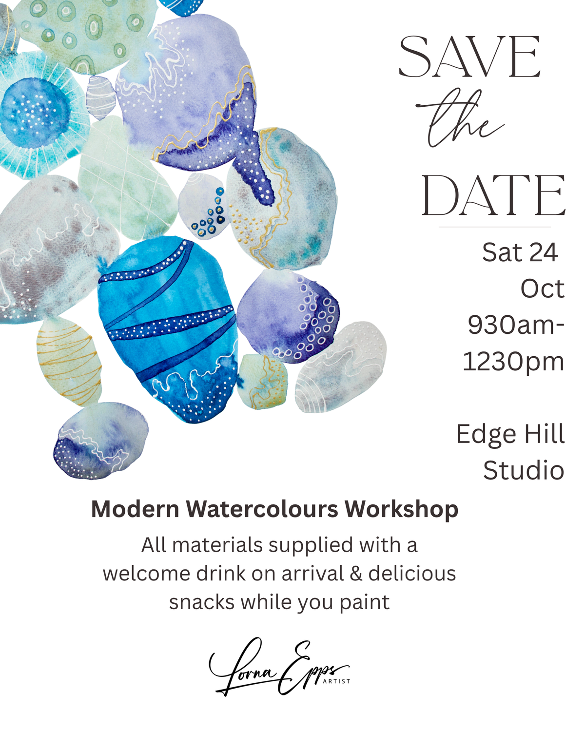 Modern Watercolours Workshop Edge Hill